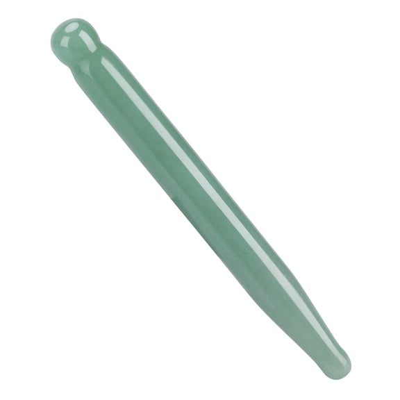 Riousery Natural Green Aventurine Massage Wand Handheld Acupressure Trigger Point Stick Reflexology Spa Muscle Relaxation Body Massager Tool For Face Neck Back Pain Relief