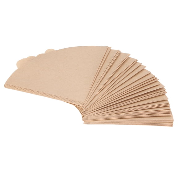 Riousery Natural Premium Coffee Filter Paper Wood Pulp Cone Shape Disposable Coffee Strainer Paper for American Coffee Makers and V60 Drippers Premium Filtration 100 Pack (11.00 inches / 27.9 cm)