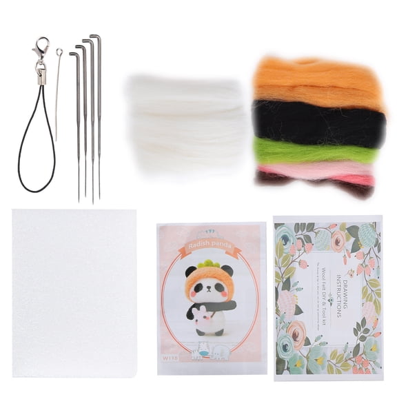 Riousery Needle Felting Kit Wool Fruit Doll Hand Made Accessory Package (118# Radish) - DIY Crafts