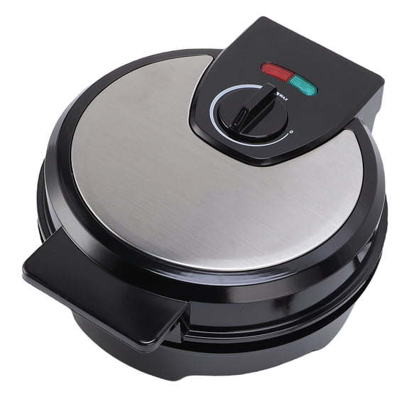 Riousery Non Stick Donut Maker Machine Double Sided Heating Waffle Maker 11.4x10.2x5.1 Inches / 29x26x13 cm Portable Electric Cake Doughnut Baker for Breakfast and Desserts Black 220V