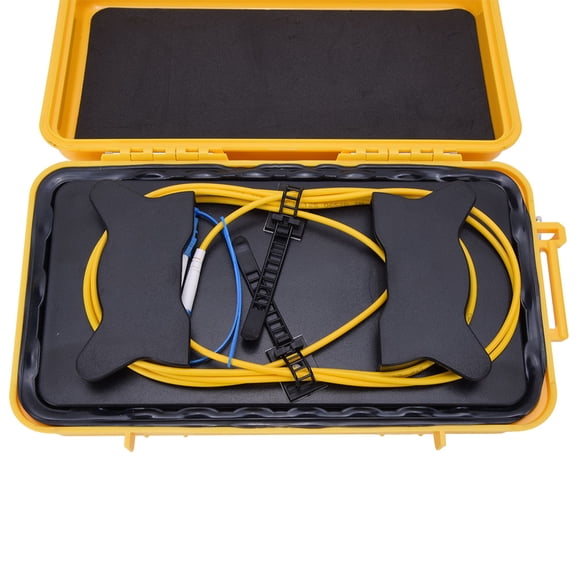 Riousery OTDR Fiber Optic Launch Cable Box LC/UPC to LC/UPC Test Extension Cord Single Mode 500 Meters 1640 Feet Testing Kit