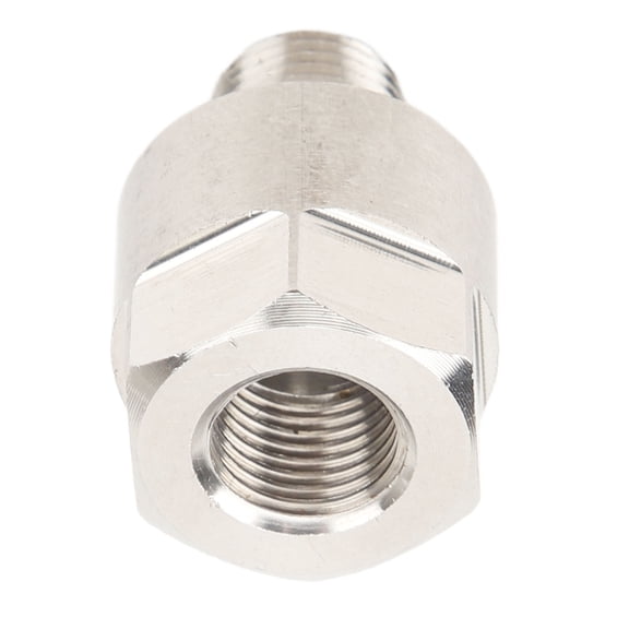 Riousery Oil Pressure Gauge Adapter 1/8in NPT Male To M10x1.0 Female Stainless Steel Fitting for Oil Fuel Water Pressure Temperature Take Off