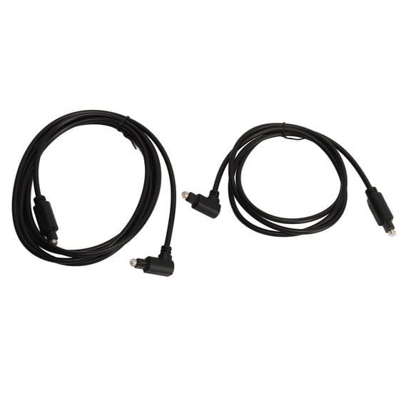 Riousery Optical Sound Cable Right Angle 90 Degree Rotatable Digital Fiber Optic Cable for TV Sound Bar Speaker AV Receiver, 3.3 ft / 1 m, 2 Pack