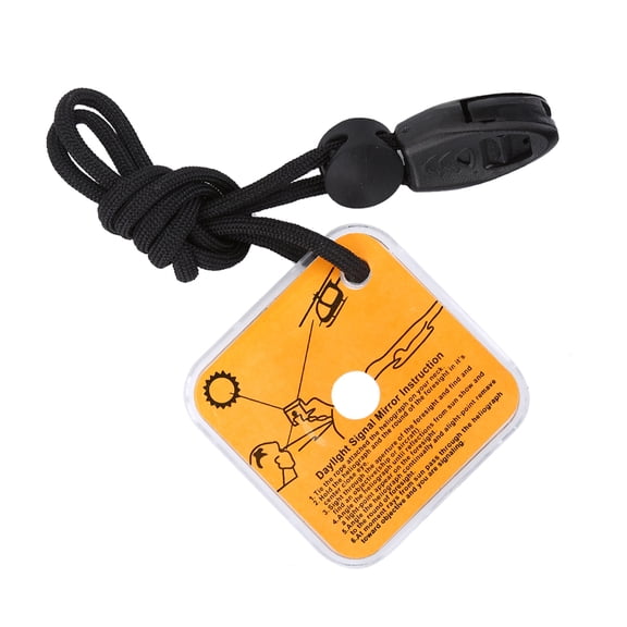 Riousery Outdoor Multifunctional Survival Emergency Rescue Reflective Signal Mirror Tool with Aim Indicator and Lanyard, 2.24 inches / 57 mm