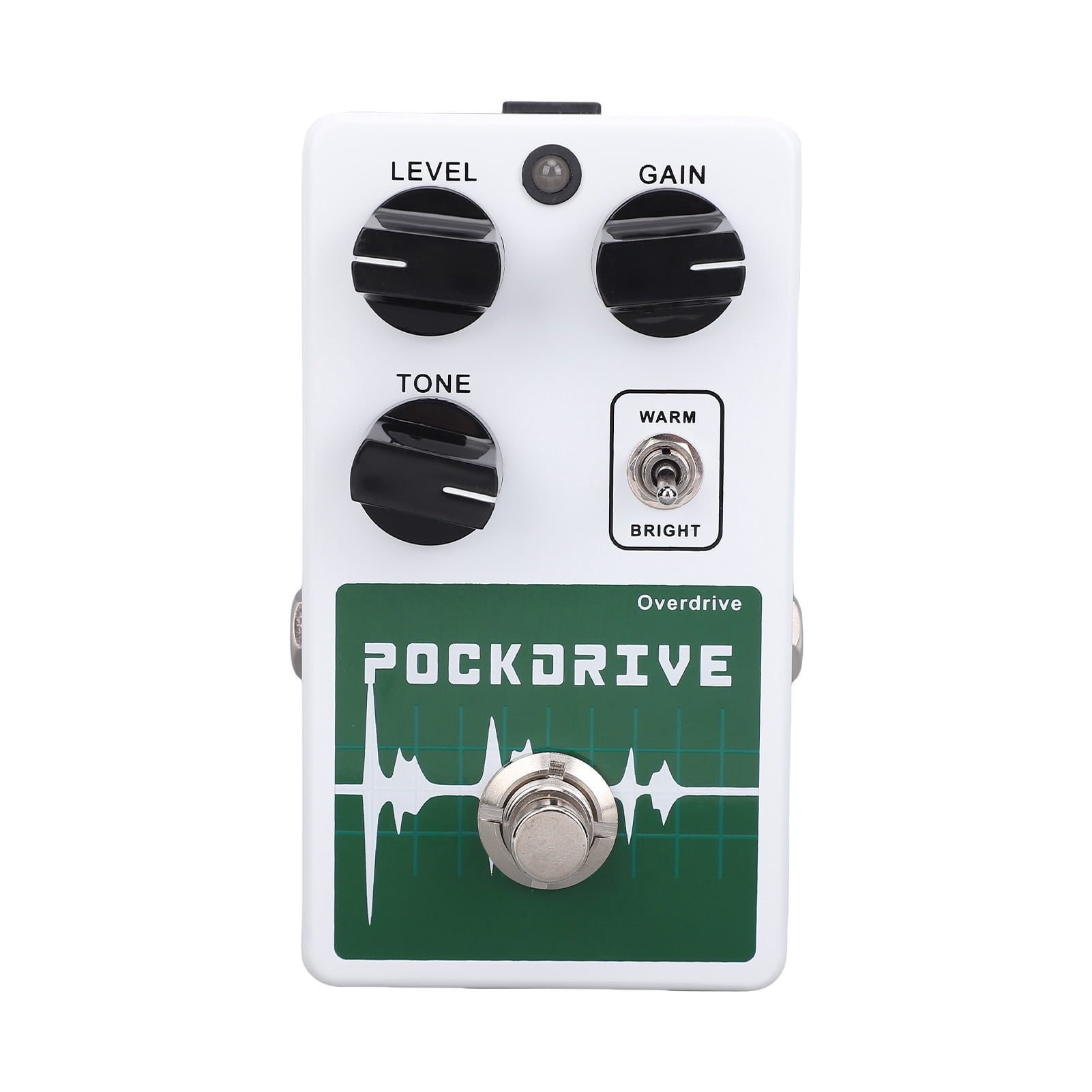 Riousery Overdrive Guitar Effect Pedal 2 Tone Modes Warm Bright with True Bypass Analog Circuit LED Indicator DC 9V 6.5mm Input Output Interface White (2.6 x 2.0 x 4.5 inches)