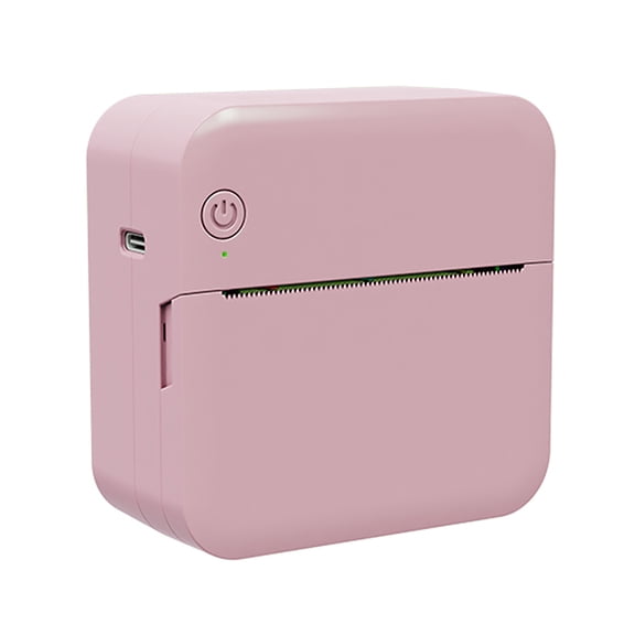 Riousery P7 Mini Pocket Thermal Printer Portable Sticker Maker 203DPI Wireless Bluetooth Connection Instant Inkless Label Printer with 1 Paper Roll 57mm for iOS Android Photo Receipt Memo Note Pink