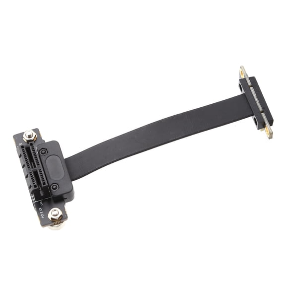 Riousery PCI-E 1X Extension Cable Dual 90 Degree Network Adapter with LED Indication Magnetic Pad, 3.9 inches / 10 cm High-Speed Computer Cable for Electronics and PC Accessories