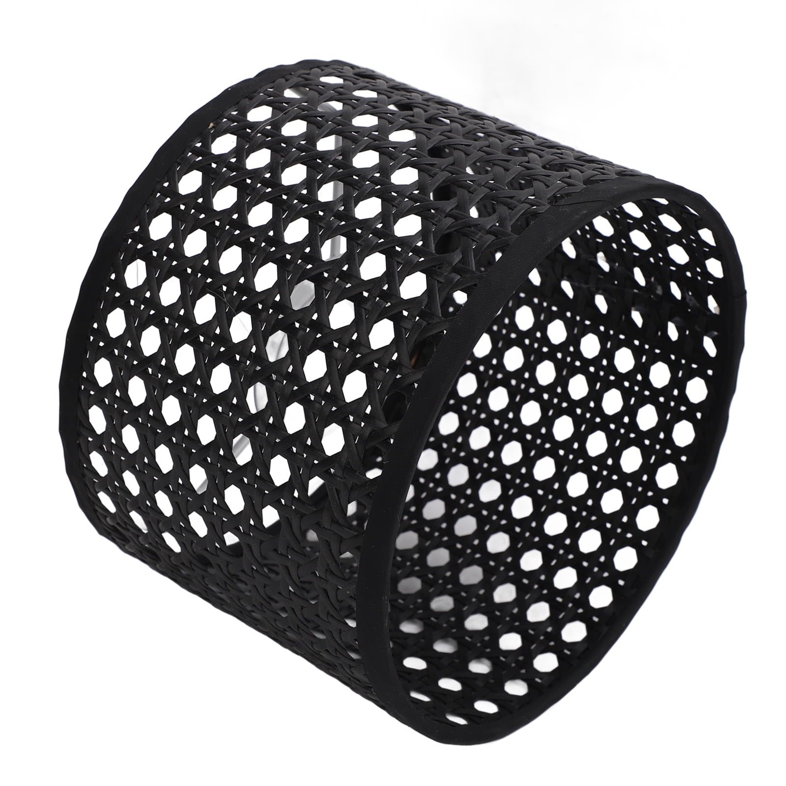 Riousery PE Lamp Shade Hollow Carved Woven Rattan Style Replacement Lampshade E27 E14 Compatible for Table Floor Pendant Lights Farmhouse Rustic Home Decor 6.3 Inches / 16 cm Diameter Brown