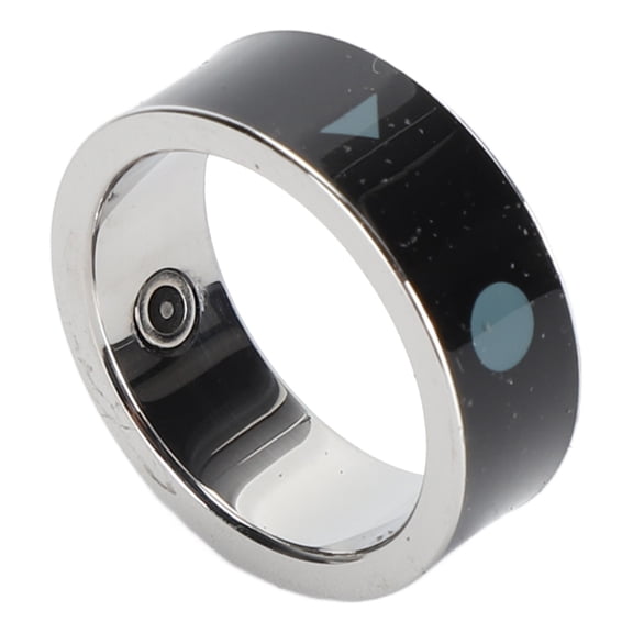 Riousery Page Turner Ring Stylish Waterproof Metal Resin One Click Photo Magnetic Charging Bluetooth Remote Control Scrolling Ring for Android for IOS Phone Black