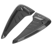Riousery Pair Carbon Fiber Style Side Marker Fender Air Wing Vent Trim Cover, Universal Modification, 9.8 in / 25 cm