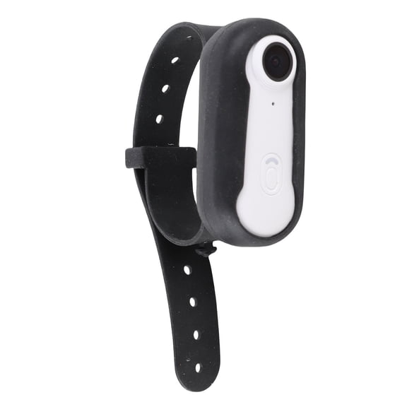 Riousery Pet Collar Camera 4K 30FPS Wireless Action Cam 120-Degree Wide Angle Wearable Video Recorder with Back Clip for Vlogging White (5.12 inches / 13 cm)