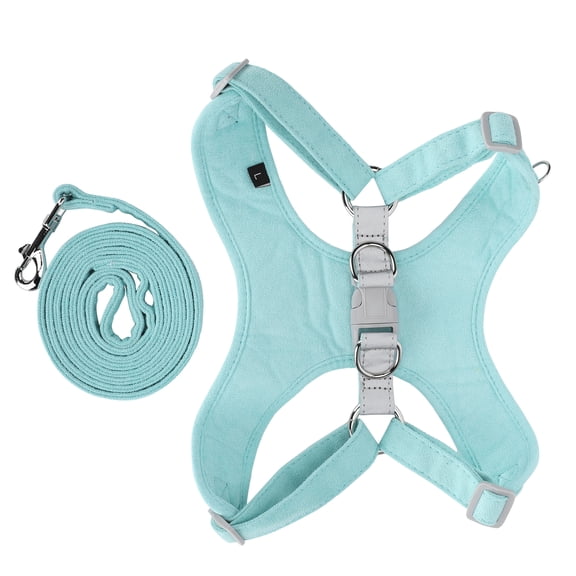 Riousery Pet Dog Harness Traction Rope Kit No Pull Adjustable Vest Mint Green XXS (10 in / 25.4 cm)