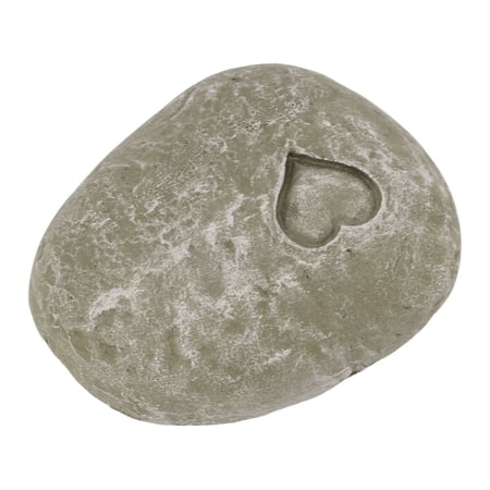 Riousery Pet Memorial Stone DIY Love Heart Moss Color Grave Marker for Dogs Cats Outdoor Garden Pebble Sympathy Gift 13x11x11 Inches / 33x28x28 CM