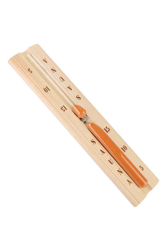 Pine Wood Sauna Hourglass Clock Accurate Heat Resistant Sand Timer for Spa Bath and Kitchen, 11.9 inches / 30.3 cm