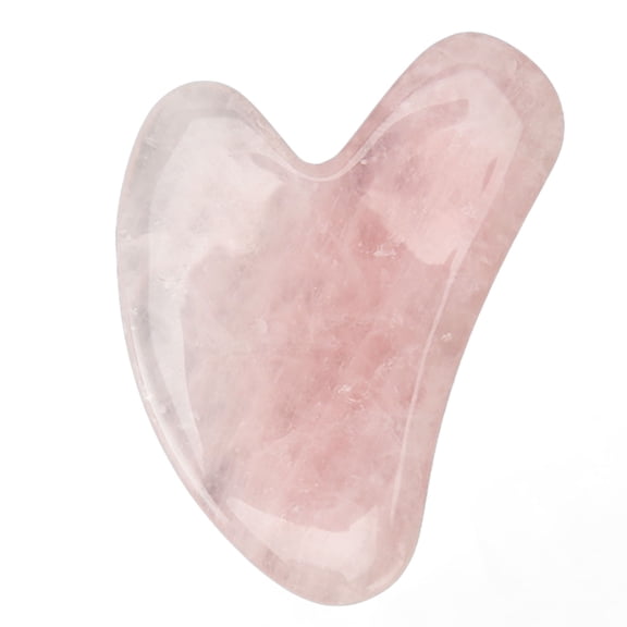 Riousery Pink Crystal Scraping Board Heart Shaped Gua Sha Tool for Face Neck and Body Therapy