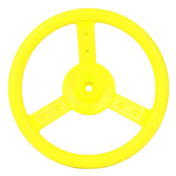 Riousery Plastic Outdoor Playground Small Steering Wheel Toy Swing Set Accessories Replacement Part In Bright Yellow 10.4 Inches / 26.5 cm Diameter For Kids Amusement Park And Backyard Playworks