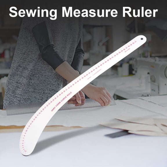 Riousery Plastic Straight Shape Sewing Measure Ruler, Professional Tailor Craft Tool for Pattern Making and Cutting, Lightweight Durable Graduated Scale, 12-260 Model (23.2 inches / 59.0 cm)