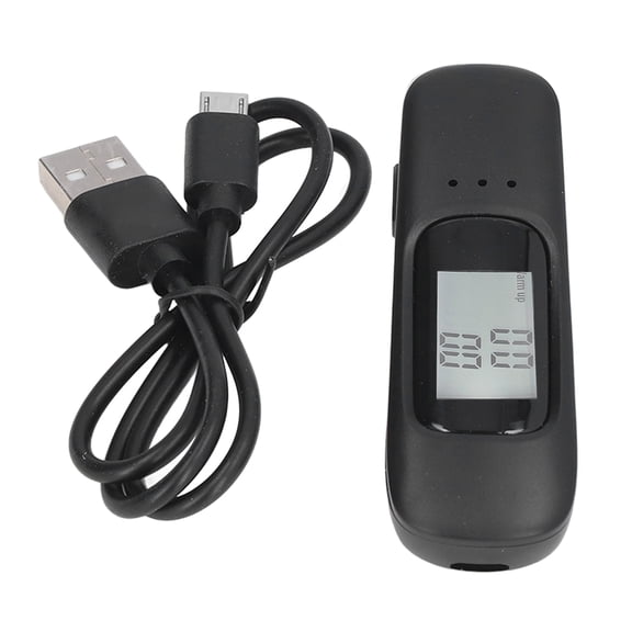 Riousery Portable Alcohol Detector High Sensitivity Breathalyzer with 3 Status Lights Hygienic C9 Accurate Sensor Black, Built-in 200mAh Battery, Fast Response Measurement Device 4.72in / 12cm