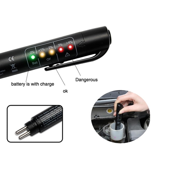 Riousery Portable Auto Brake Fluid Tester Car BrakeLiquid Digital Test Pen Accurate Oil Quality Check Pen Brake Oil Detector[cite: 1]