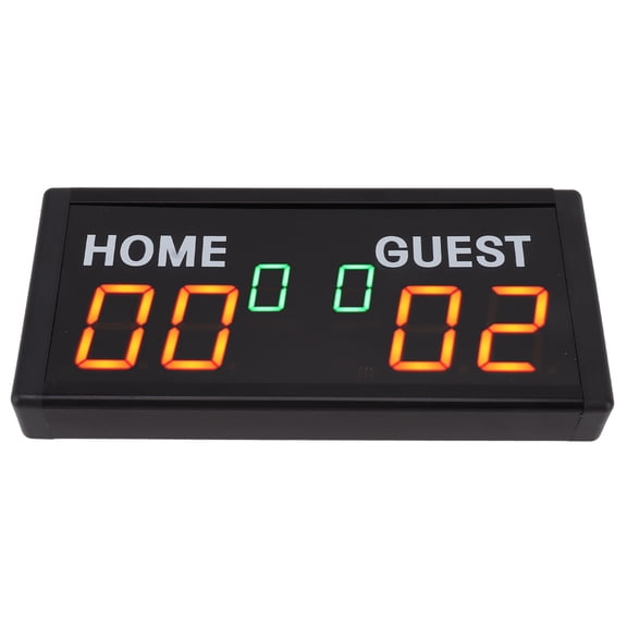 Riousery Portable Digital Score Keeper with Remote 1.8 Inch LED Electronic Tabletop Scoreboard Clock Timer for Basketball Soccer Indoor Sports Games Easy Control Dual Color Display 110-240V