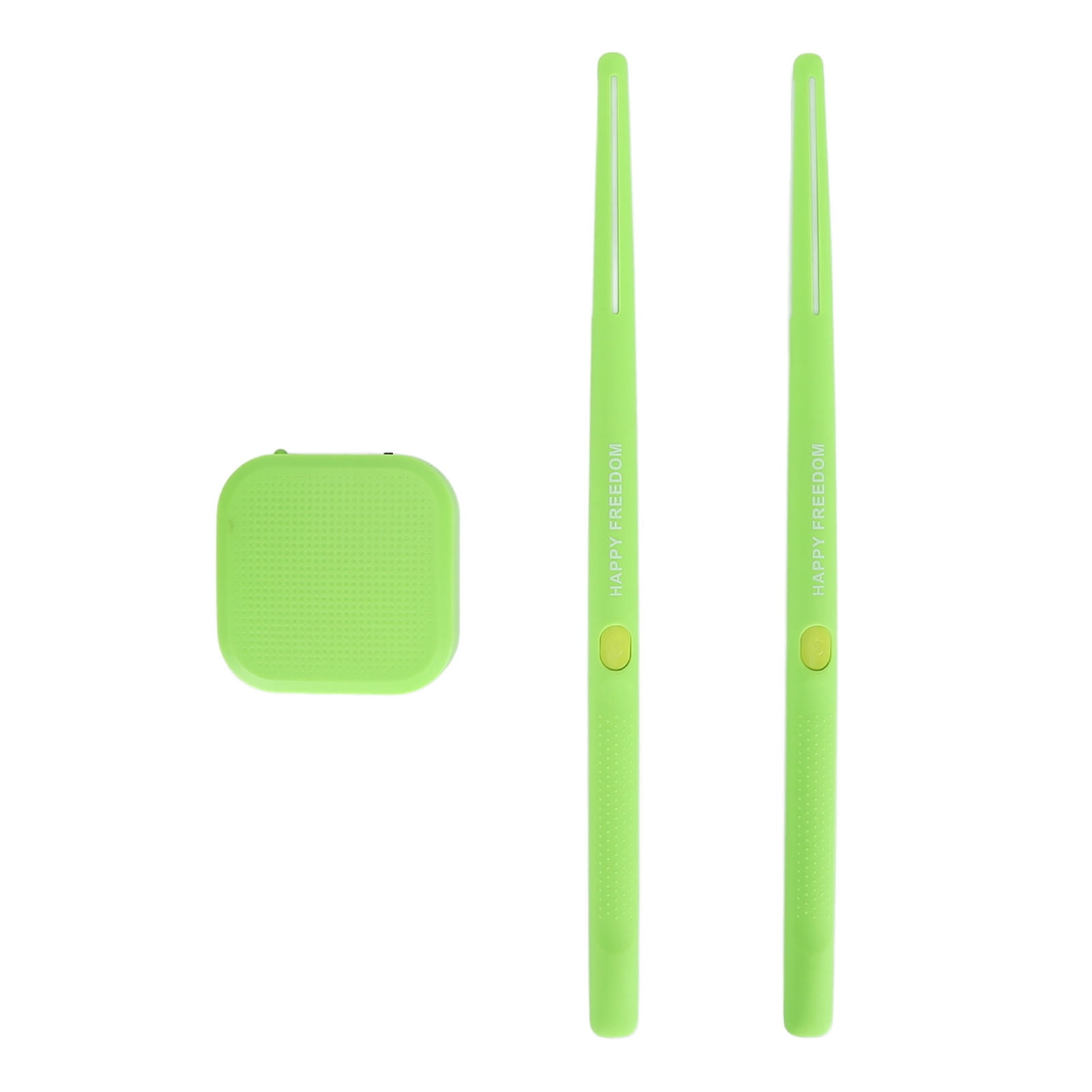Riousery Portable Electronic Air Drum Set Motion Sensing Recognition Compact Virtual Drum Sticks for Children Adult Beginners Gifts Green 14.17 in / 36 cm
