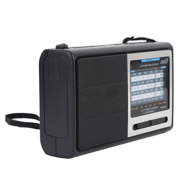 Riousery Portable AM FM SW Radio Full Band Bluetooth Music Player Record Player for Seniors Compact Multi Function Travel Radio 1200mAh Battery Operated (8.66 inches / 22 cm)