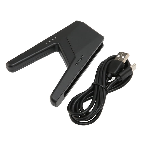 Riousery Portable Gaming Comfort Grip Handle Bracket Charging Dock Holder Charger Station with Data Cable Compatible with Nintendo Switch Joy Con Controller Accessories, Durable ABS Body, Black