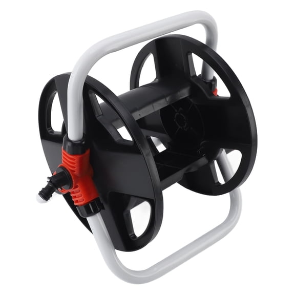 Riousery Portable Garden Hose Reel Cart and ABS Water Hose Storage Rack, Heavy Duty Holder for Garden, Lawn, Farm, and Car Washing, Multipurpose Organizer, Black (12.6 x 11.0 x 12.6 inches)