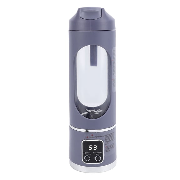 Riousery Portable Juicer Cup 15.2 oz / 450ML Small Travel Blender USB Rechargeable Automatic Fruit Blender for Home Office, Purple