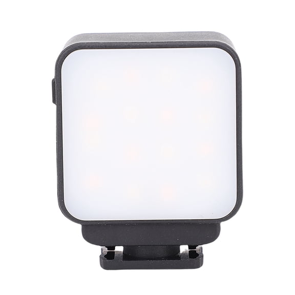 Riousery Portable LED Video Light for Action Camera Vlogging and Selfie Fill Light with 16 High-Quality Beads Compact On-Camera Photography Light for Video Recording and Streaming Black