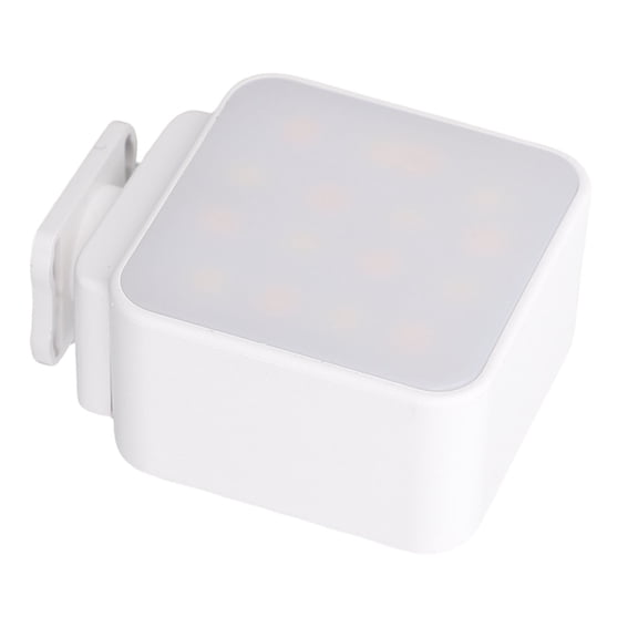 Riousery Portable LED Video Light for Action Camera Vlogging and Selfie Fill Light with 16 High-Quality Beads Compact On-Camera Photography Light for Video Recording and Streaming White