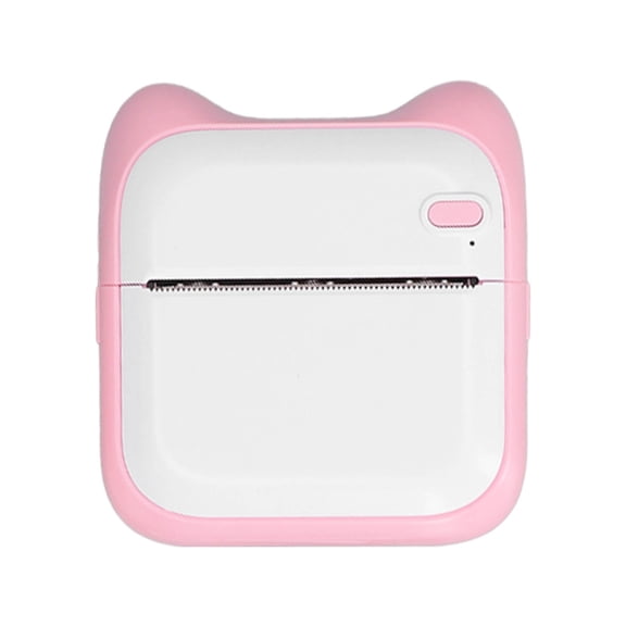 Riousery Portable Mini Thermal Picture Printer Bluetooth Direct Connection USB Charging 203DPI 1000mAh Pocket Student Printer with 6 Rolls Printing Paper, Pink (3.5 inches / 8.8 cm)