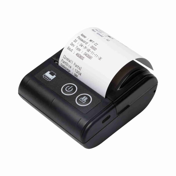 Riousery Portable Mini Thermal Receipt Printer 57mm Wireless High Speed Print with USB Bluetooth for Restaurant Retail Sales, Black (5.9 inches / 15 cm)