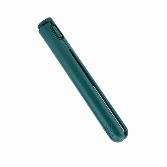 Riousery Portable Small Curling Iron 2-In-1 Hair Straightener USB Plug for Home Dorm Travel (7.09 inches / 18 cm) Green