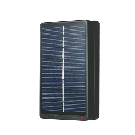 Riousery Portable Solar Panel Charger and AA AAA Batteries Charging Dock, 4.5 inches / 11.5 cm Polycrystalline Silicon 1W 4V Outdoor Solar Cell Charger Box for Camping Glamping Emergency Backup