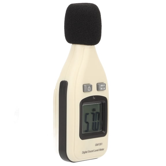 Riousery Portable Sound Pressure Level Meter, 30 to 130 dB Range, 0.1dB Accuracy Decibel Meter with Backlit LCD Display and Fast Response, Noise Detector for Home and Studio