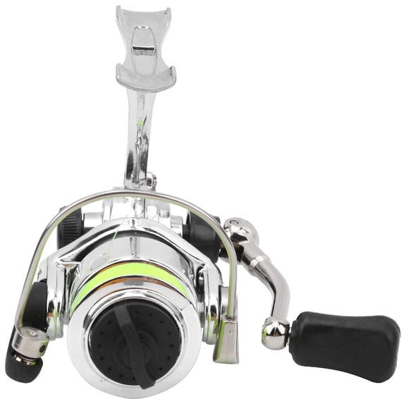 Riousery Portable Spinning Fishing Reel with Aluminum Alloy Body and Foldable Rocker Arm, Interchangeable Left Right Handle Professional Fishing Tackle Gear (3.5 x 3.5 inches / 9 x 9 cm)
