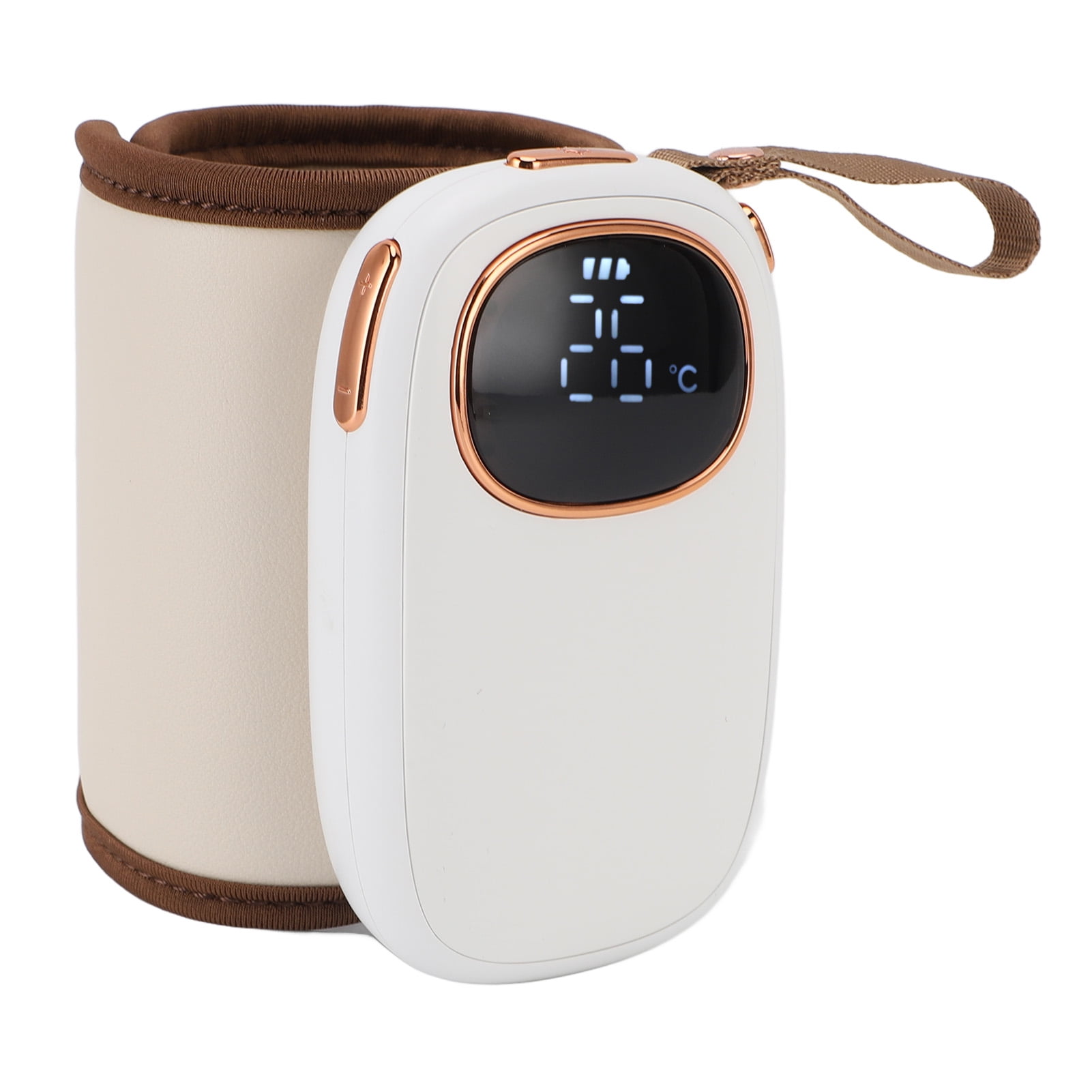 Riousery Portable USB Baby Bottle Warmer Sleeve, 8000mAh Battery Powered Constant Temperature Milk Heater for Travel