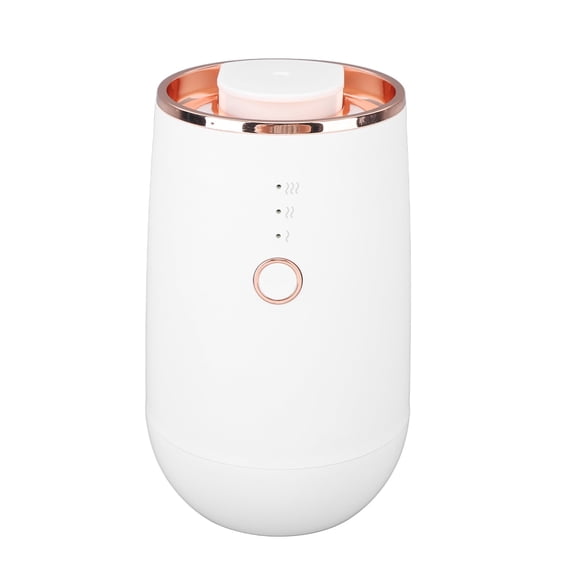 Riousery Portable USB Car Essential Oil Diffuser Fragrance Machine for Bedroom and Auto with Built-in 2000mAh Battery, Mist Atomizer Pump, Coverage 15 sqm, Includes 2 Oil Bottles, White Color