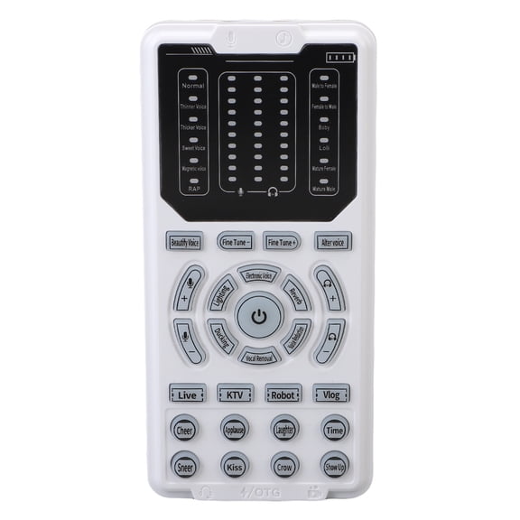 Riousery Portable Voice Changer, 16 Sound Modes & 10 Levels Fine Tuning Sound Effect Converter for Gaming, Call, Live Streaming & PC, Built-in 500mAh Battery