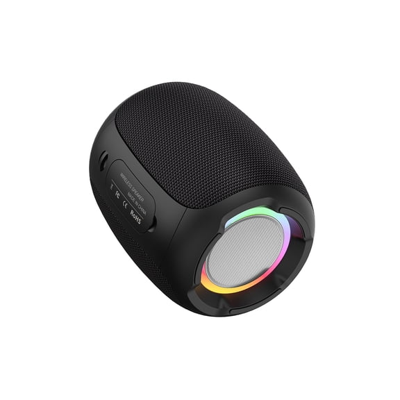 Riousery Portable Wireless Speaker with BT 5.0 IPX6 Rainproof Subwoofer, Support AUX USB TF Card, Black