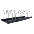 thumbnail image 1 of Riousery Pots and Pans Organizer Expandable Cookware Rack Adjustable Pan Organizer for Kitchen Black, 1 of 9