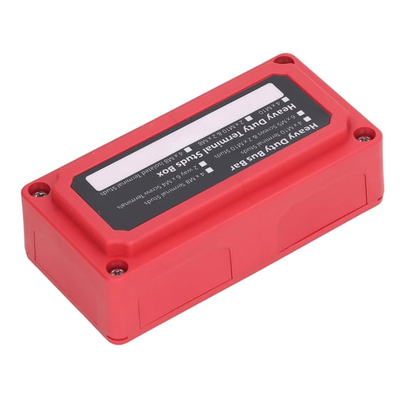 Riousery Power Distribution Block M8 Screw Terminal Bus Bar DC 48V 300A for Automobile Boat Marine Red