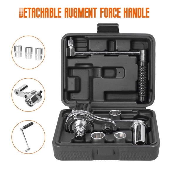 Riousery Premium 1/2-Inch Drive Torsional Torque Multiplier Wrench Set, Heavy-Duty Labor-Saving Lug Nut Remover and Car Tire Disassembly Force Wrench with 3 Sleeves (17mm, 19mm, 21mm) - 8.27 in