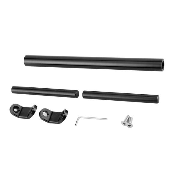 Riousery Premium Aluminum Alloy CNC Balance Bar Crossbar Handlebar Extended Reinforcement for Motorcycle & Scooter, Adjustable Universal Fit Accessory, Black (13.38 inches / 34 cm)
