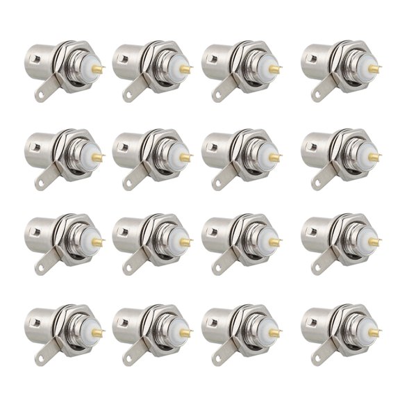 Riousery Premium BNC Female Connectors Chassis Panel Mount Monitor Accessories Multi-Pack High-Stability Contact Interface Extension Cable Connectors For Professional Broadcast Security Equipment