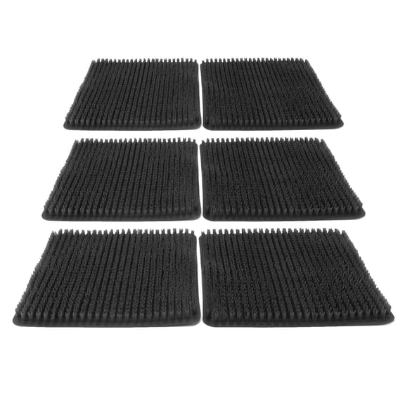 Riousery Premium Chicken Nesting Box Pads, 6-Pack PE Nesting Box Liners for Hen Coop Laying Boxes, Comfortable Artificial Grass Chicken Nesting Pads for Fresh Eggs, 13.8x12.2 inches / 35x30 cm, Black