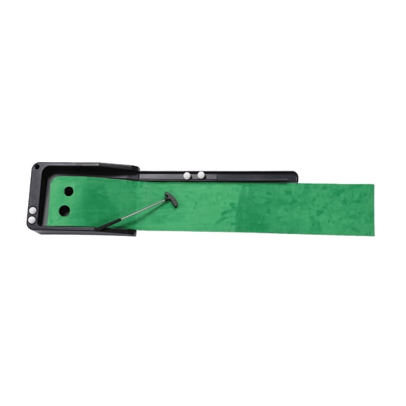 Riousery Premium Desktop Club Putter Trainer Automatic Golf Putting Ball Practice Set with Metal Head Cup and Return Tracks, Perfect for Home Office Use (22x15x6 inches / 55.9x38.1x15.2 cm)
