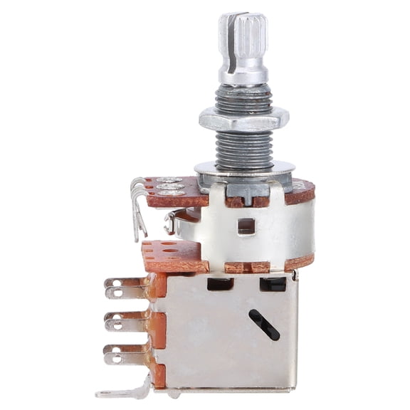 Riousery Premium Guitar Control Pot Tone Potentiometer for Electric Guitar and Bass, Replacement Part with 18mm / 0.7 inches Shaft Length, a500k Audio Taper, Durable Metal Construction, Sleek Silver