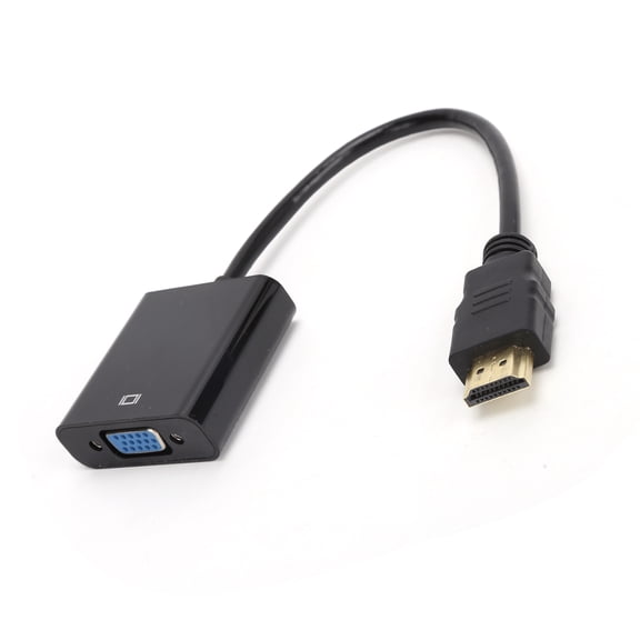 Riousery Premium HD Multimedia Interface Adapter to VGA Converter Cable with 3.5mm Audio Jack Cord, Ultra HD High Speed Adapter for Laptop, Desktop, PC, Projector, Monitor and HDTV, Black